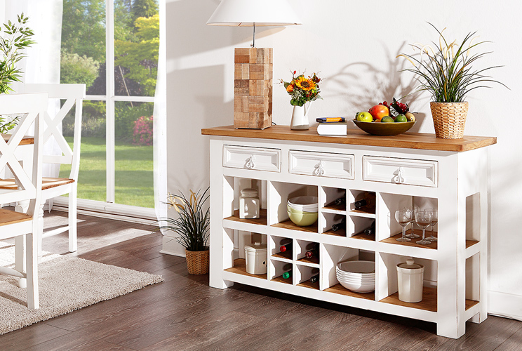 Weiße Sideboards im Landhausstil